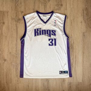 Vintage Reebok NBA Kings Scot Pollard Jersey White Purple 2XL #31